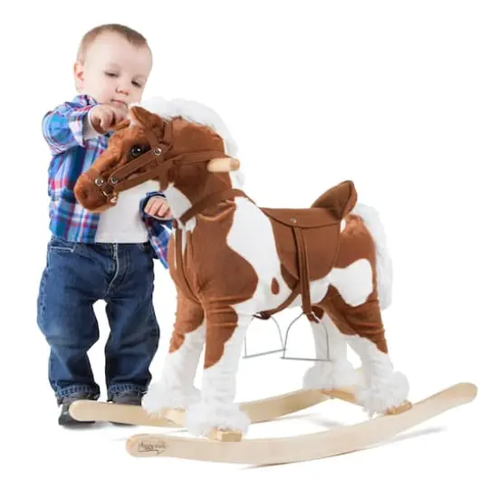 Toy Time Rocking Horse Plush Ride-On {7}