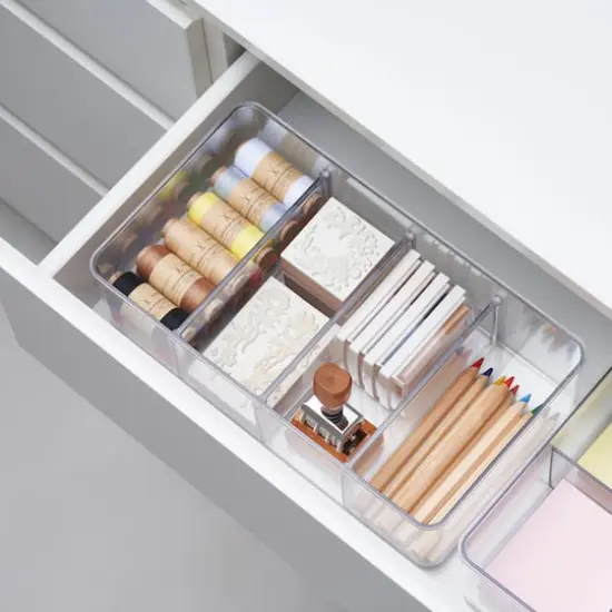 Clear Storage Bin with Dividers by Simply Tidy&trade; {4}