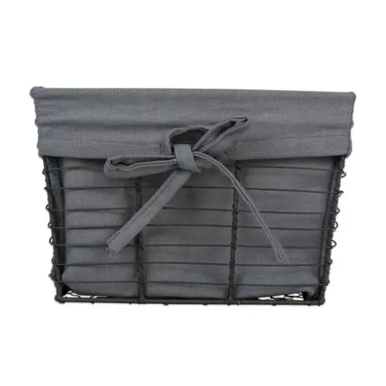 DII&reg; Gray Lined Vintage Wire Basket Set {3}