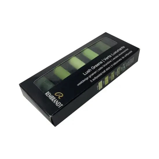 Rembrandt 5 Color Lush Greens Half Stick Soft Pastel Set {4}