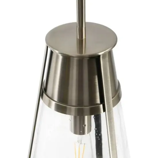 Hello Honey&reg; Robert Stevenson Lighting Jaxon Metal & Seedy Glass Ceiling Light Polished Nickel {8}