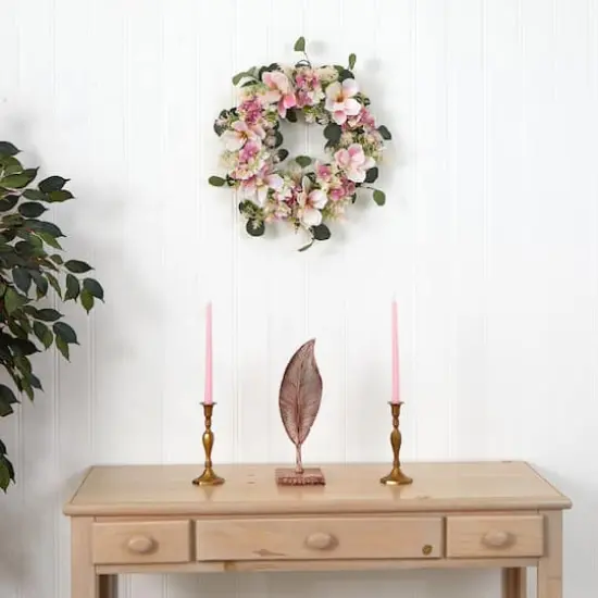 20" Hydrangea & Magnolia Wreath {4}