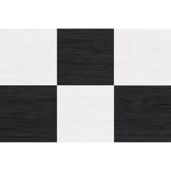 FloorPops Checkered Peel & Stick Floor Tiles Black {1}