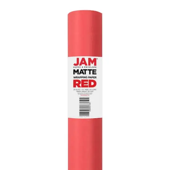 JAM Paper Matte Gift Wrap, 2ct. Red {5}
