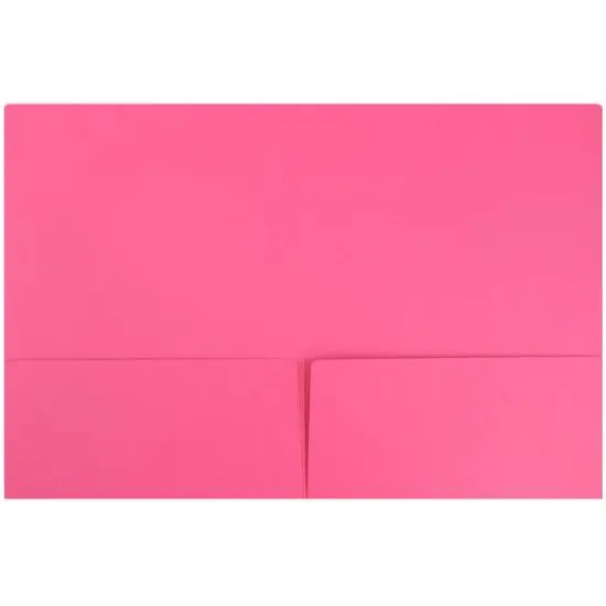 JAM Paper Premium Matte 2-Pocket Folders, 100ct. Magenta {4}