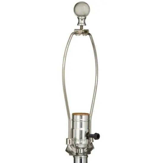 CosmoLiving by Cosmopolitan Clear Crystal Transparent Base Table Lamp with Drum Shade 15" x 15" x 29" {7}