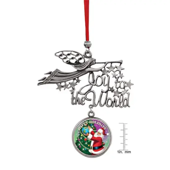 Joy to the World Santa Happy Holidays JFK Half Dollar Ornament {1}