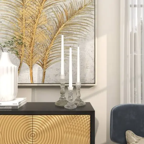 Clear Glass Candle Holder Set {12}