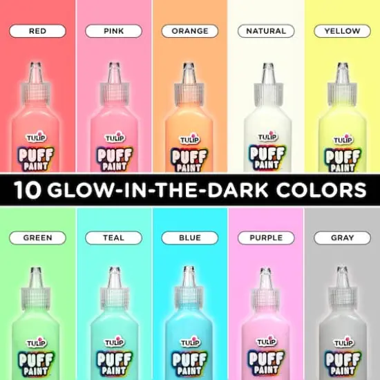 Tulip&reg; Glow-in-the-Dark Puff Paint Set {5}