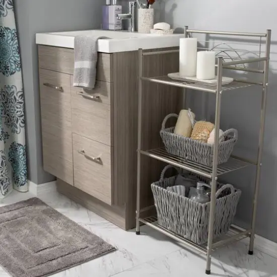 Bath Bliss Satin Nickel Bronze 3-Tier Storage Shelf {6}