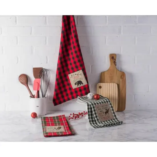 DII&reg; Cabin Christmas Embroidered Dishtowel Set {5}