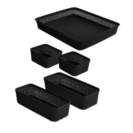 Simplify For Green Living Organizing Basket Set Matte Black {6}