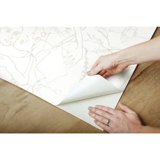 RoomMates Vogue Sketches Peel & Stick Wallpaper Taupe/White {10}