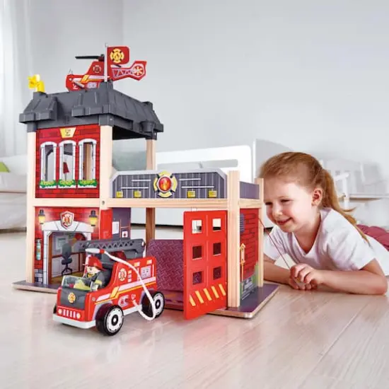 Hape Wood City Fire Station Playset {3}