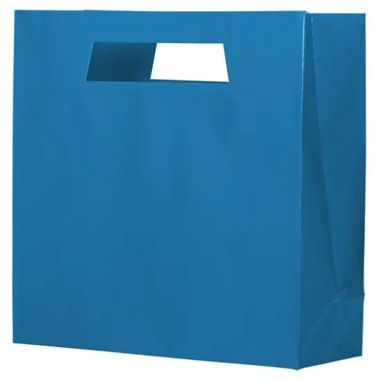 JAM Paper Large Blue Heavy Duty Bags with Trapezoid Handle, 100ct. {3}