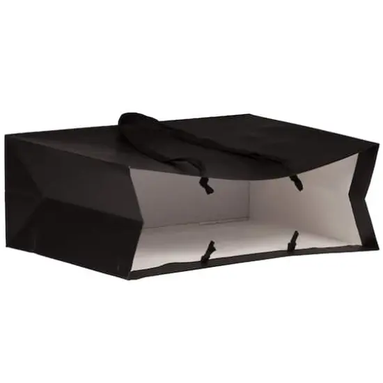 JAM Paper Extra Large Recycled Horizontal Gift Bags, 3ct. Matte Black {6}