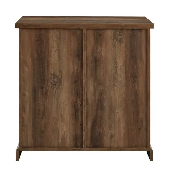 Walker Edison 32" Reclaimed Barnwood Sliding Grooved Door Modern Accent Cabinet  {7}