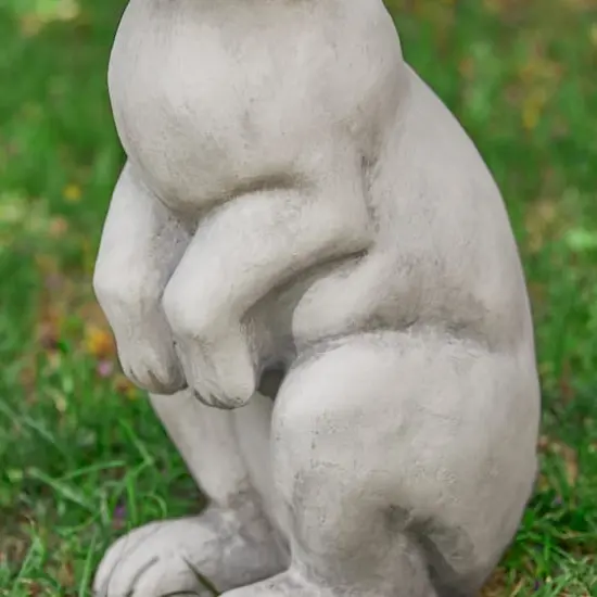 Glitzhome&reg; 22.75" MGO White Standing Rabbit Statue {9}
