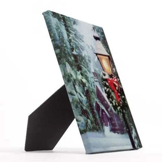 Snowy Christmas Church Tabletop Canvas {3}