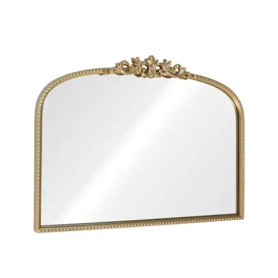 28" x 20" Ornate Wide Arch Wall Mirror in Gold Metal Frame by Ashland® {7}