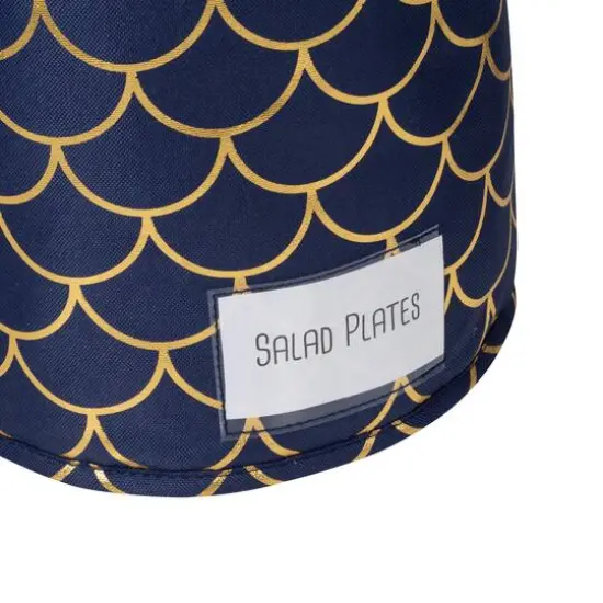 Honey Can Do Golden Scallop Round Dinnerware Storage Box Set {10}