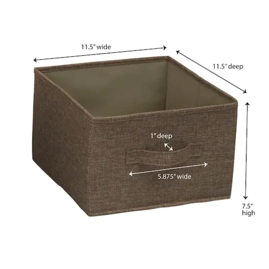 Household Essentials 11.5" Open Storage Box, 2ct. Brown {4}
