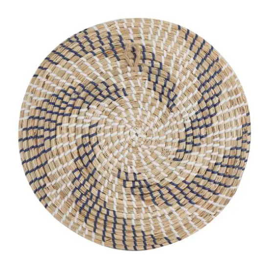 Set of 6 Brown Seagrass Eclectic Wall Decor, 14" x 14" x 3" {11}