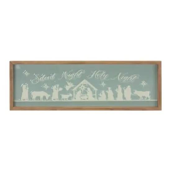 Silent Night, Holy Night Religious Nativity Wall Hanging Décor {1}
