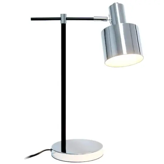 Lalia Home Mid Century Modern Metal Table Lamp Chrome {5}