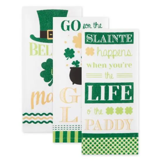 DII&reg; St. Paddy's Gold Dishtowel Set {6}