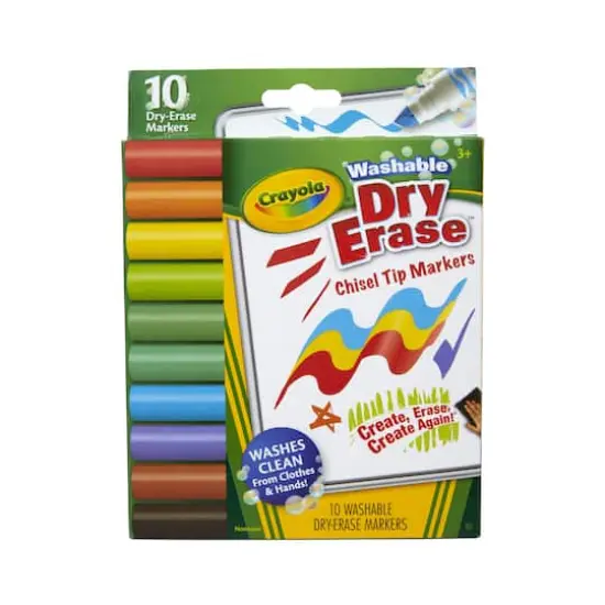 Crayola&reg; Washable Dry Erase&trade; Chisel Tip Markers, 10ct. {1}