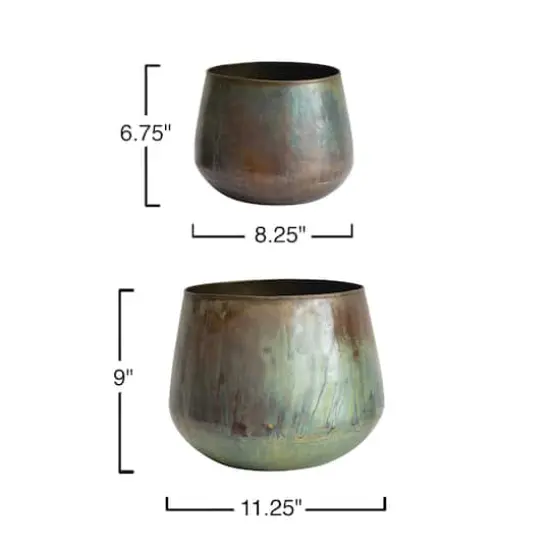 Hello Honey&reg; Oxidized Metal Planters, 2ct. {5}