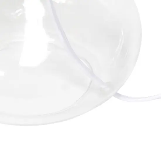 Simple Designs&trade; 14" Glass Raindrop Table Lamp with White Shade Clear with White Shade {9}