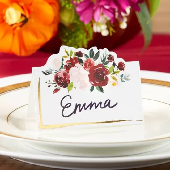 Kate Aspen&reg; Burgundy Blush Tent Place Cards, 50ct. {3}