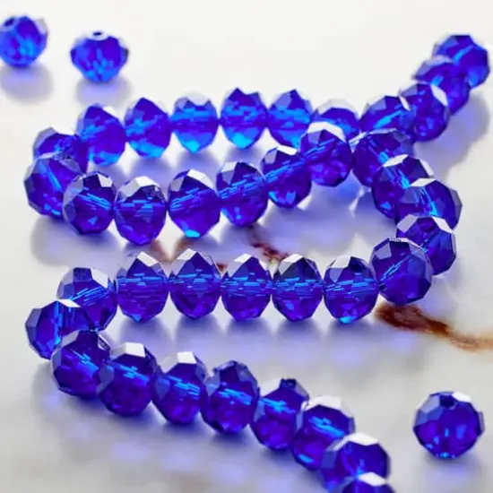 Sapphire Glass Rondelle Beads, 8mm by Bead Landing&trade; {3}