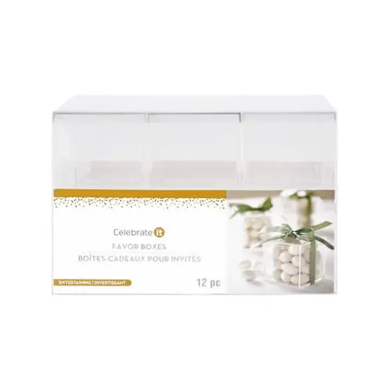 2" Clear Plastic Favor Boxes, 12ct. by Celebrate It&trade; {1}