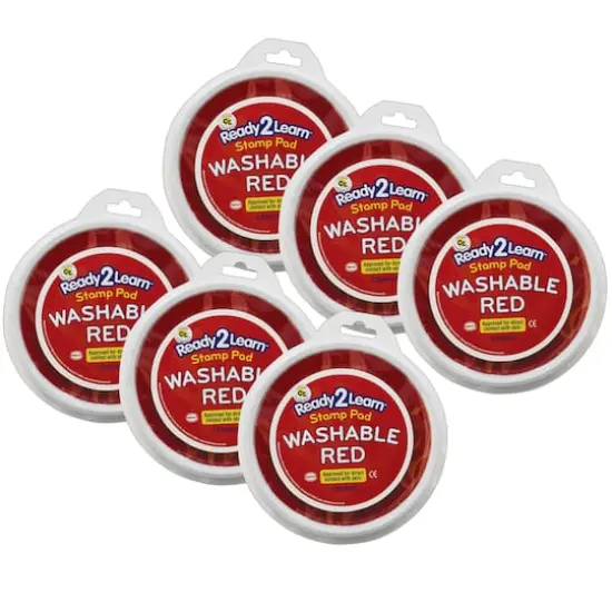 Ready2Learn&trade; Jumbo Washable Stamp Pad, 6ct. Red {1}