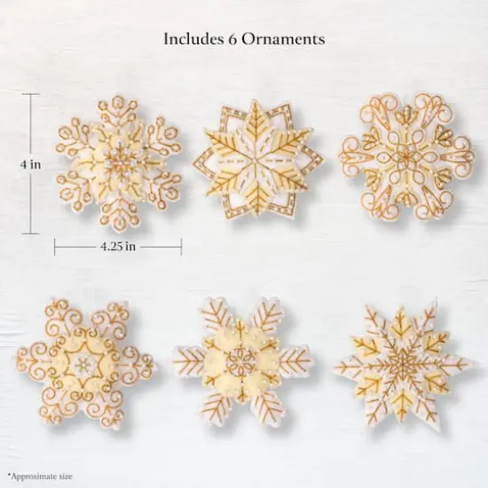 Bucilla&reg; Pearl Snowflakes Felt Ornament Kit {5}