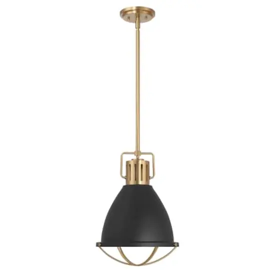 Hello Honey&reg; Kent Industrial Oversized Caged Metal Ceiling Light Black/Gold {3}