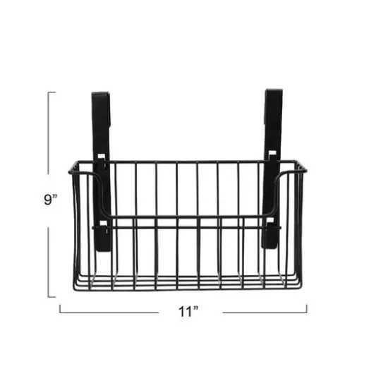 Household Essentials Over the Door Cut Out Metal Basket {6}
