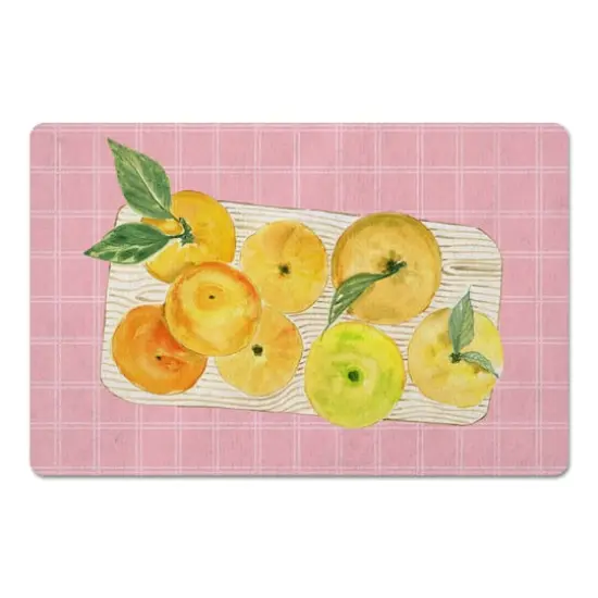 Watercolor Citrus Board Floor Mat {1}