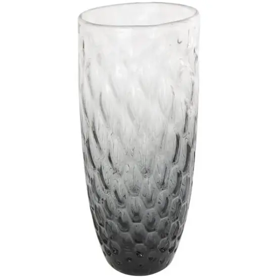 24" Black Ombre Handmade Glass Vase {10}