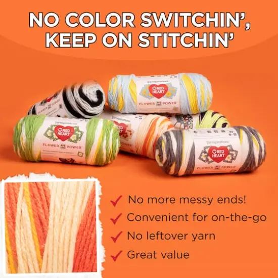 3 Pack Red Heart&reg; All In One Flower Power&trade; Yarn Bluebell {9}