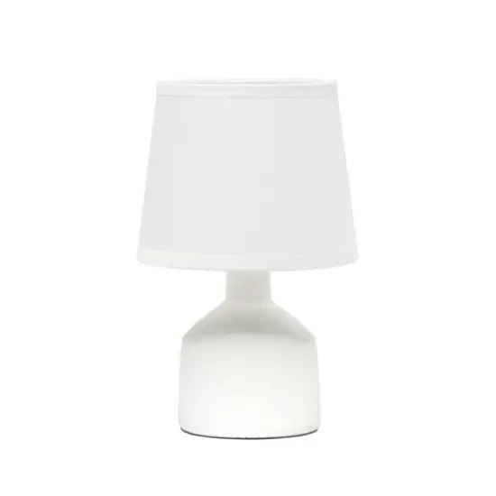 Simple Designs Mini Bocksbeutal Ceramic Table Lamp Off White {1}