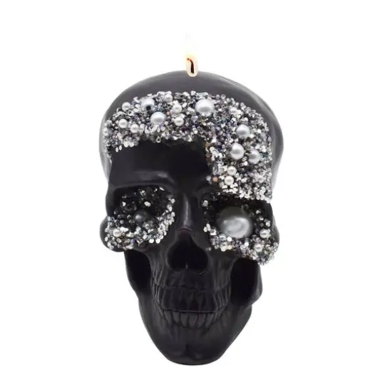 5" Black Skull with Pearls Unscented Candle by Ashland&reg; {4}