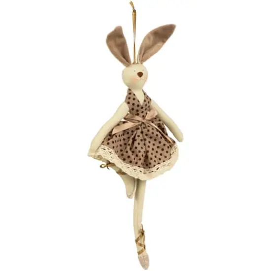 13" Brown Plush Ballerina Bunny Hanging Easter D&eacute;cor {5}