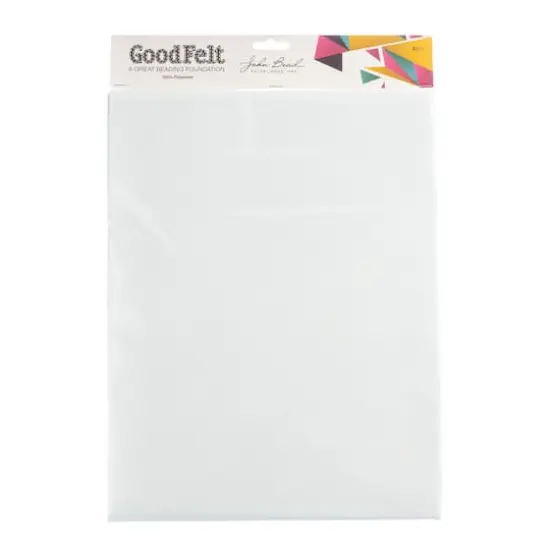 John Bead GoodFelt Beading Foundation, 8.5 x 11", 4ct. White {4}