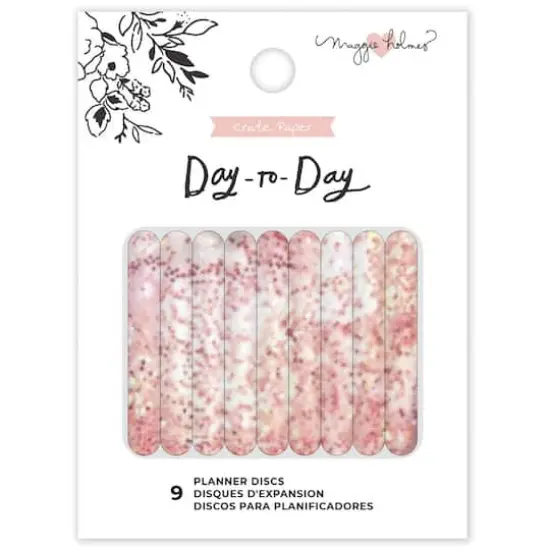 Maggie Holmes Day-To-Day Pink Glitter Planner Discs {3}