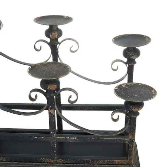 Black Iron Vintage Candelabra, 18" x 32" x 8" {4}
