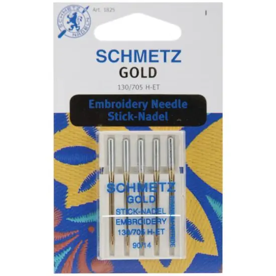 SCHMETZ Gold Embroidery Machine Needles, 14/90 {1}